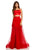 Sherri Hill - 52749 Two Piece Chiffon A Line Dress In Red