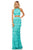 Sherri Hill - 52777 Two Piece Halter Column Dress In Blue