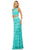 Sherri Hill - 52777 Two Piece Halter Column Dress In Blue