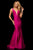 Sherri Hill - 52780 Long Deep V-neck Mermaid Dress With Train In Purple