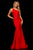 Sherri Hill - 52781 One Shoulder Satin Mermaid Dress With Train In Red