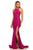 Sherri Hill - 52782 Satin Halter Dress With Sexy Open Back In Purple