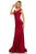 Sherri Hill - 52783 Satin Off Shoulder Mermaid Gown In Red