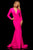 Sherri Hill - 52788 Long Sleeved Twist-Front Fitted Mermaid Dress In Pink