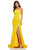 Sherri Hill - 52789 One Shoulder Strap Long Fitted Dress In Yellow