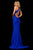 Sherri Hill - 52792 Beaded High Halter Neckline Long Dress In Blue