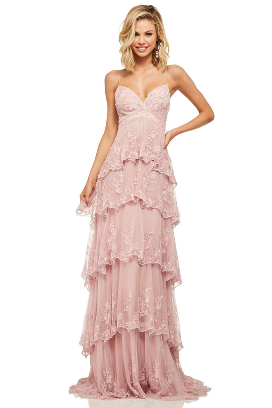 Sherri Hill - 52806 Sweetheart A-line Long Dress In Pink