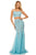 Sherri Hill - 52808 Embellished Two Piece Chiffon Trumpet Dress In Blue