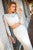 Sherri Hill - 52809 Two Piece Lace Dress In White and Blue