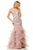Sherri Hill - 52811 Off-Shoulder Cap Sleeved Mermaid Evening Dress In Pink