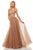 Sherri Hill - 52812 Beaded Plunging V- Neckline A-Line Dress In Neutral