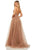 Sherri Hill - 52812 Beaded Plunging V- Neckline A-Line Dress In Neutral