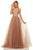 Sherri Hill - 52812 Beaded Plunging V- Neckline A-Line Dress In Neutral