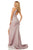 Sherri Hill - 52826 Glitter Stretch Long Fitted Dress In Pink and Silver