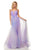 Sherri Hill - 52853 Pleated Square Neck A-line Gown In Purple