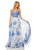Sherri Hill - 52858 Sweetheart Long Blue Dress In Blue and White