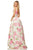 Sherri Hill - 52862 Taffeta Square Long Dress In White and Pink