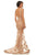 Sherri Hill - 52875 Plunging V-Neck Lace Long Dress In Brown