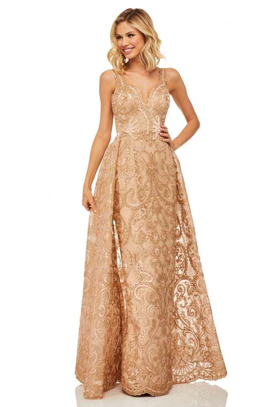 Sherri Hill - 52878 Sweetheart Long Gold Dress In Gold