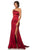 Sherri Hill - 52886 Long Asymmetric Neck Satin Mermaid Dress In Red