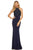 Sherri Hill - 52901 Sexy Open Back Dress In Blue and Black