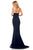 Sherri Hill - 52903 Two Tone Bateau Mermaid Dress In Pink and Blue