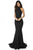 Sherri Hill - 51808 Jersey High Halter Mermaid Dress with Train In Black