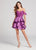 Ellie Wilde - EW21833S Draped Corset Tiered A-Line Dress In Pink