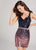 Ellie Wilde - EW21858S Sleeveless V Neck Ombre Sequin Cocktail Dress