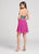 Ellie Wilde - EW21877S Strapless Navajo Beaded Chiffon Dress In Pink