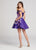 Ellie Wilde - EW21831S Floral Off-Shoulder A-Line Cocktail Dress in Purple and Multi-Color