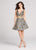 Ellie Wilde - EW21873S Two Piece Brocade Gold Embellished A-line Dress in Silver
