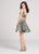 Ellie Wilde - EW21873S Two Piece Brocade Gold Embellished A-line Dress in Silver