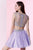 Alyce Paris - 4435 Two Piece Beaded Lace Tulle A-line Dress In Purple