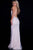 Jovani Crystal Embellished Fitted Evening Dress JVN54552 In Silver/Nude