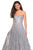 La Femme - 27324 Strapless Sweetheart Lace A-Line Prom Dress In Silver