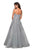 La Femme - 27493 Strapless Lace Sweetheart Tulle Ballgown In Silver