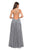 La Femme - 27715 Sequined Surplice Bodice A-Line Gown In Silver