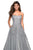 La Femme - 27493 Strapless Lace Sweetheart Tulle Ballgown In Silver
