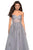 La Femme Gigi - 27592 Lace Applique Sweetheart Tulle Ballgown In Silver