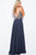 JVN55885 Jewel Adorned Plunging Illusion Gown