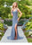 Clarisse - 3458 Pleated Sweetheart Trumpet Dress in Gray