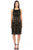 Sue Wong - High Neck Embroidered Dress in Black/Nude Cocktail Dress