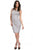 Sue Wong - Short Illusion Strap Dress in Platinum Cocktail Dress