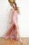 Cristallini - SKA792 Embellished Deep V-neck A-line Gown In Pink