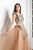 Cristallini - SKA807 Embellished Jewel A-Line Evening Gown In Gold