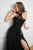 Cristallini - SKA 838 Lace Embroidered High Halter Dress In Black