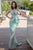 Cristallini - SKA 864 Bead-Ornate Bow Trimmed Mermaid Gown In Green