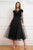 Cristallini - SKA 874 Bateau Long Sleeve Dress In Black 