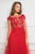Cristallini - SKA 874 Bateau Long Sleeve Dress In Red